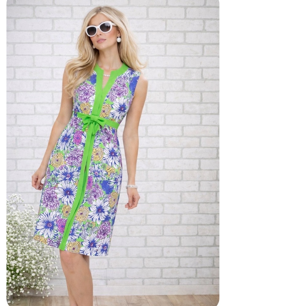 Vintage 1960’s/70’s Peck & Peck Vibrant Retro Floral Print Shift Dress Size S